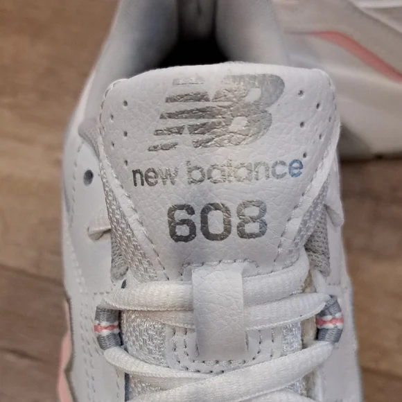 New Balance 608 White with Pink Accents - Picture 4 of 15